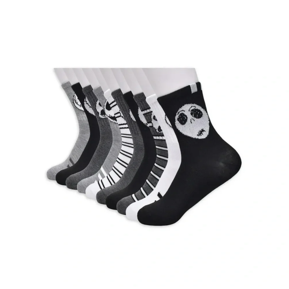 The Nightmare Before Christmas Womens Jack Skellington Graphic Crew Socks 10pack